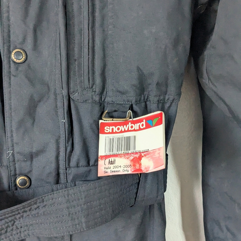 Vintage Marker LTD Men’s One Piece Ski Suit Large Retro 90s Snowsuit Hooded Blue - Picture 4 of 9
